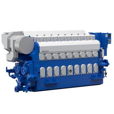 4-stroke marine diesel engine in workshop for diagnostics and troubleshooting